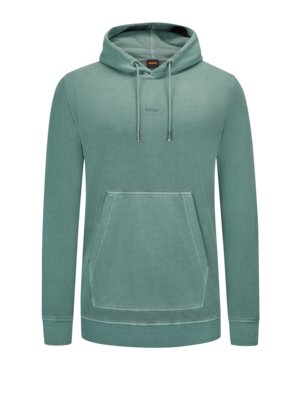 Cotton hoodie in a washed look