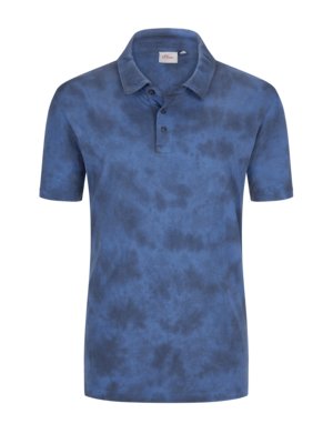 Polo shirt in a washed look with all-over print