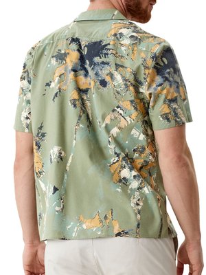 Short-sleeved shirt with palm tree motif