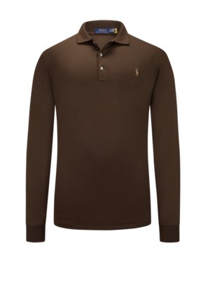 Long-sleeved polo shirt in soft cotton
