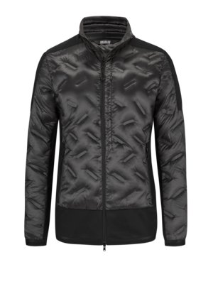 Quilted jacket with logo patch, lightweight down