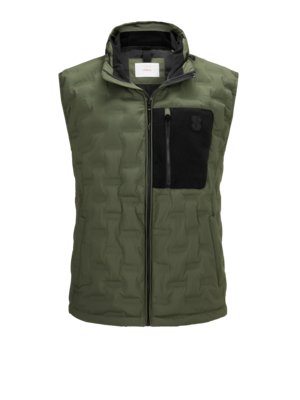 Quilted gilet with breast pocket