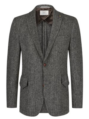 Blazer in Harris tweed with herringbone pattern