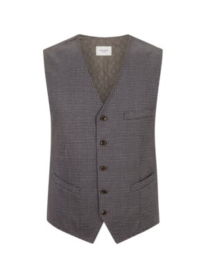 Vest in a cotton blend with pepita pattern
