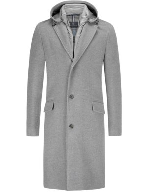Coat Ulf in a wool blend with removable yoke