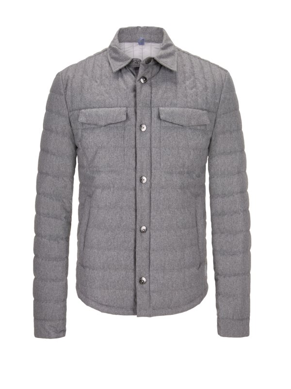 Levně Brax, Prošívaná bunda ve vlněném vzhledu, svrchní košile Grey