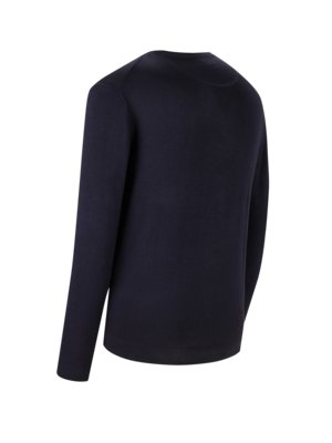 Round-neck-sweater-in-cotton-knit