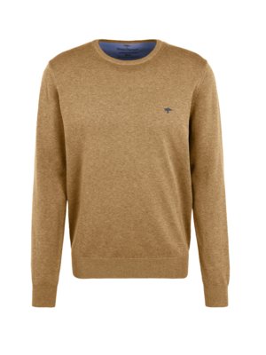 Cotton sweater with round neck