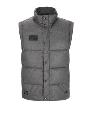 Quilted gilet in a mottled look