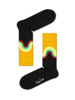 Socks with wave motif