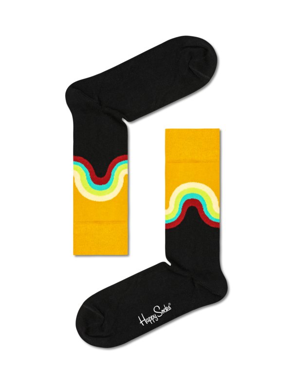 Levně Happy Socks, Ponožky s motivem vln Černá