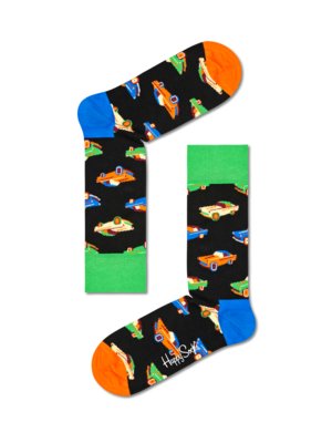 Socks with car pattern
