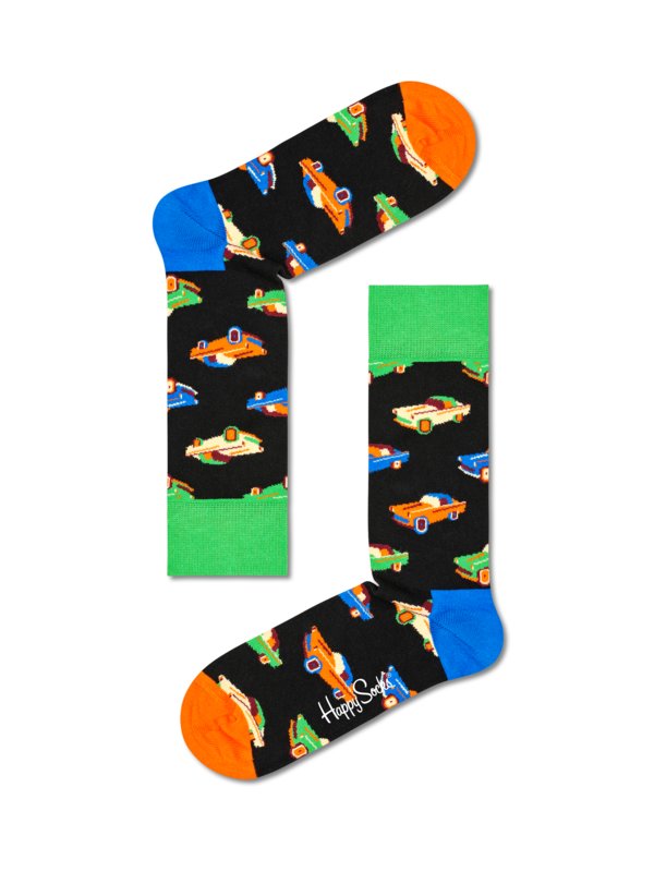 Happy Socks, Ponožky se vzorem autíček Černá