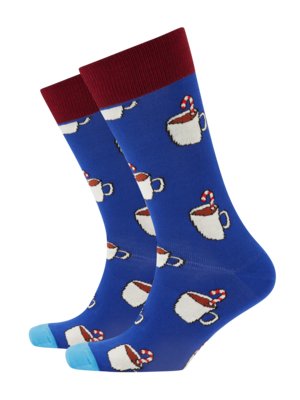 2-pack of socks Candy Cane & Cocoa Gift Set