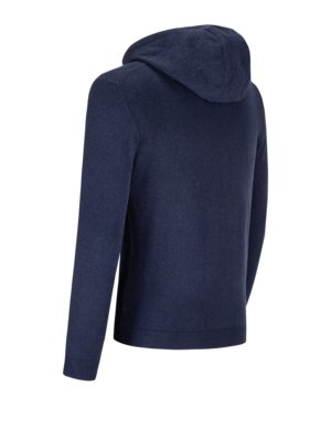 Hooded-sweater-with-cashmere-content,-extra-long