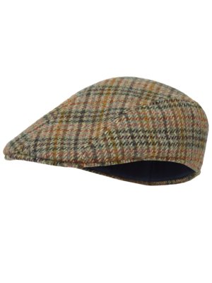 Flat cap in virgin wool
