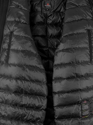 Down parka with quilted lining