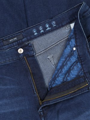 Five-pocket jeans in a washed look, Travel-Comfort