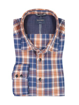 Casual-shirt-with-breast-pocket,-glen-check-pattern
