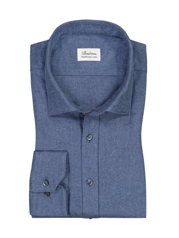 Stenströms, Flanelová košile z měkké bavlny Modrá XXL