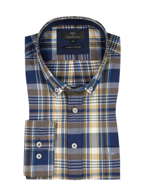 Shirt in extra soft cotton with tartan pattern