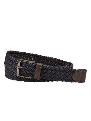 Braided belt with high gloss buckle