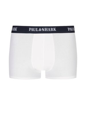 3-pack of boxer trunks with label lettering on the waistband