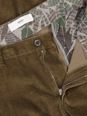 Corduroy trousers with stretch content