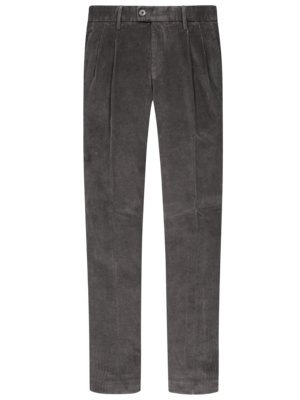 Corduroy trousers with two creases