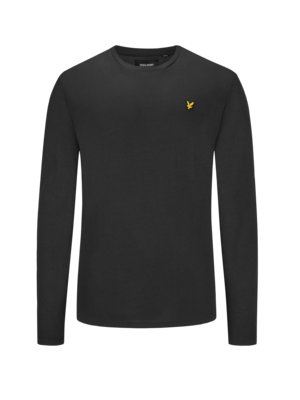 Long-sleeved top with embroidered logo