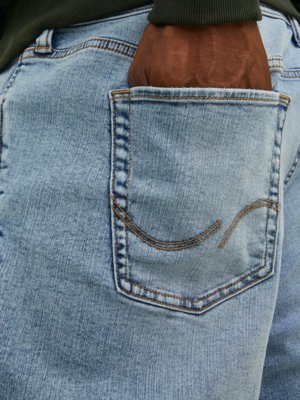 Five-pocket stone-washed jeans