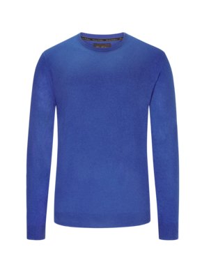 Round-neck-sweater,-pure-cashmere