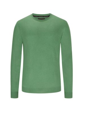 Round-neck-sweater,-pure-cashmere