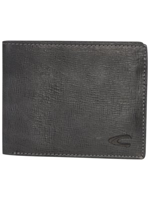 - Leather wallet with grained texture