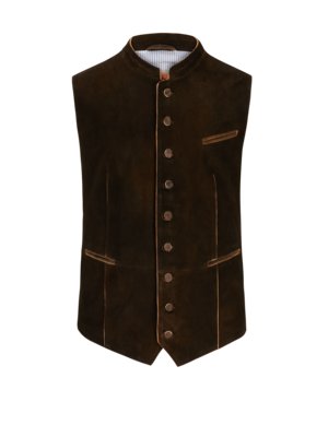 Traditional waistcoat made of fine suede