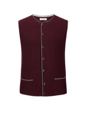 Traditional waistcoat in knit fabric
