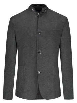 Jersey blazer with standing collar