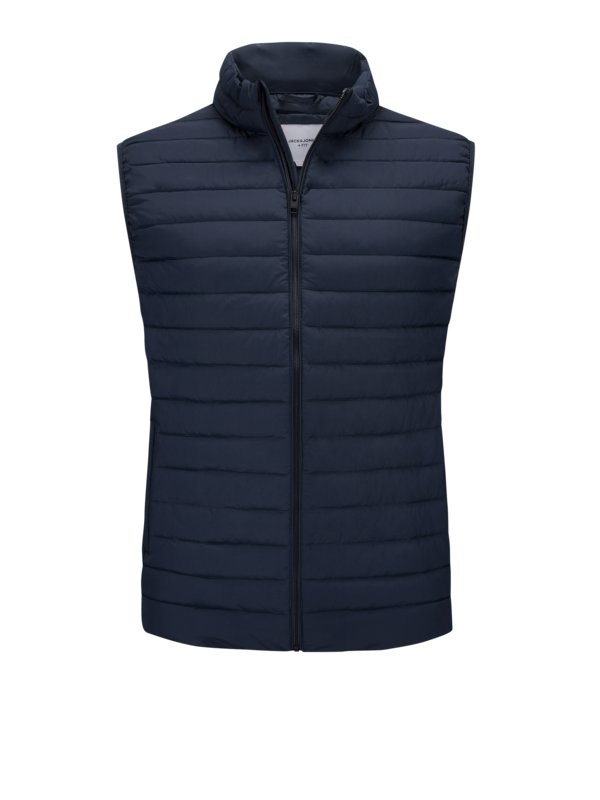 Levně Jack & Jones, Prošívaná vesta z recyklovaného polyesteru Modrá