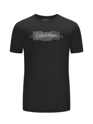 T-Shirt-aus-Baumwolle-mit-Logo-Print