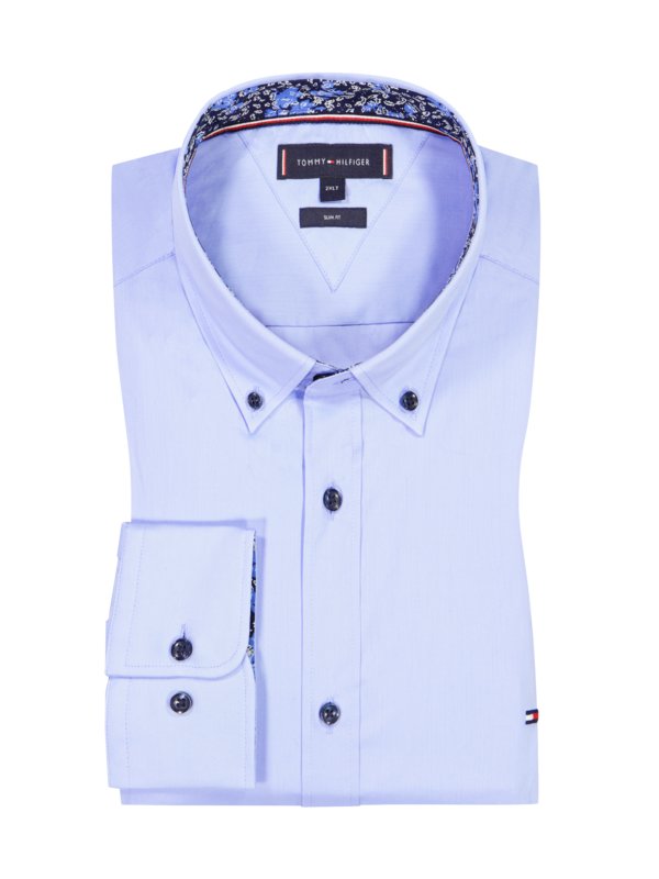 Levně Tommy Hilfiger, Bavlněná košile s propínacím (button-down) límečkem kent SvětleModrá