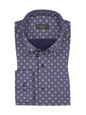 Cotton shirt with print, Comfort Fit
