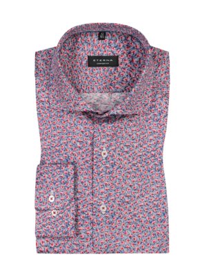 Comfort Fit Hemd aus Baumwolle mit floralem Muster, extralang