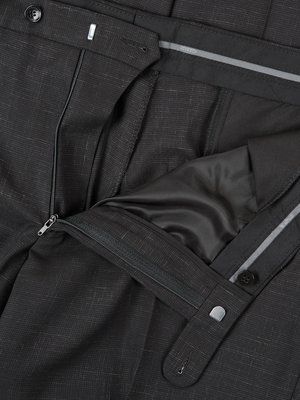 Business kalhoty se vzorem, podíl strečových vláken