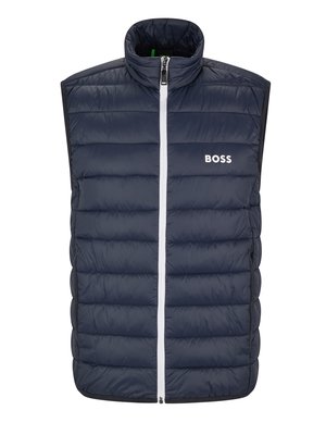 Lightweight quilted gilet with logo on the chest