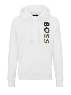 Hoodie with logo patches