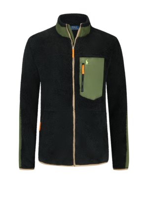Teddy jacket with contrasting details