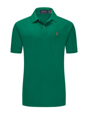Polo shirt with small embroidered logo