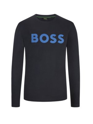 Long-sleeved top with logo print