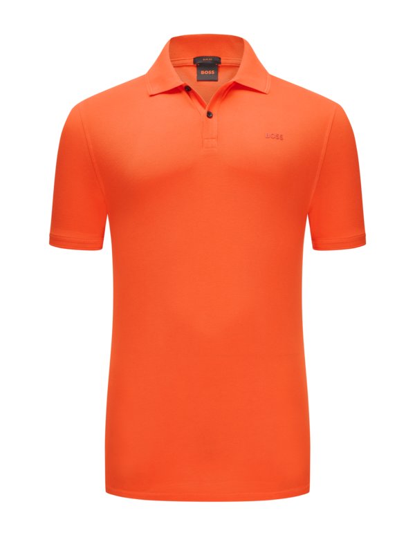 Levně Boss Orange, Polo tričko z bavlny s potiskem loga Červená