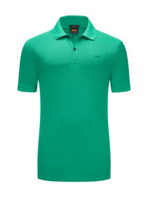 Cotton polo shirt with logo print